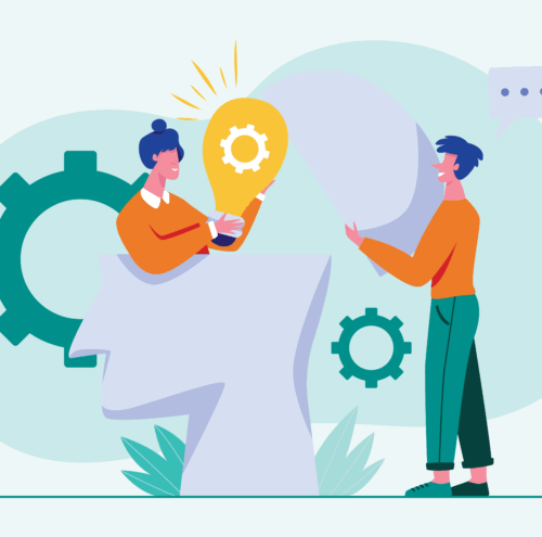 illustration of a good idea coming out of a brain